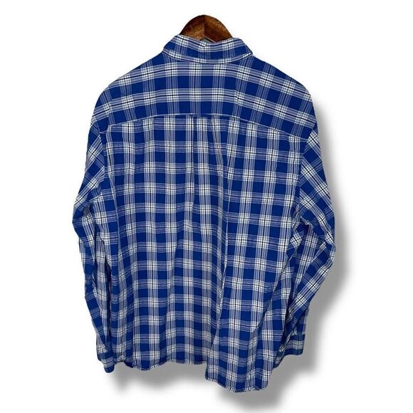 Orvis Heritage Wash Blue & White Active Fit Button Down Shirt Sz L - Picture 8 of 8